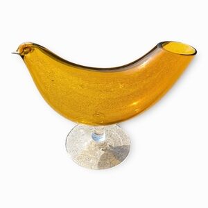 Vintage Pino Signoretto Murano Glass Bird Vase- Rare